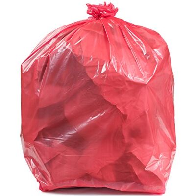 Plasticplace Sacchetti della spazzatura rossi, 1,5 mil Plasticplace Sacchetti della spazzatura rossi, 1,5 mil