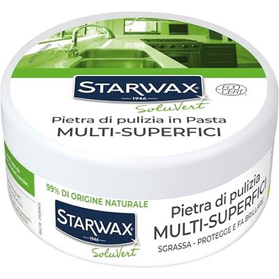 STARWAX Soluvert Pietra bianca detergente multi superfici Prodotto di pulizia multiuso Profumo senza allergeni 100% di materia attiva di origine naturale 375 g STARWAX Soluvert Pietra bianca detergente multi superfici Prodotto di pulizia multiuso Profumo senza allergeni 100% di materia attiva di origine naturale 375 g