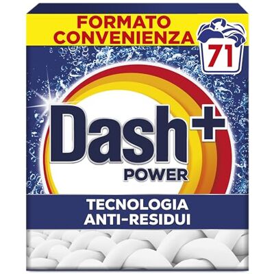 Dash Detersivo Per Bucato In Polvere, 71 Lavaggi, Tecnologia anti residui, rimuove le macchie, efficace a cicli brevi e a freddo Dash Detersivo Per Bucato In Polvere, 71 Lavaggi, Tecnologia anti residui, rimuove le macchie, efficace a cicli brevi e a freddo