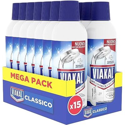 VIAKAL - Mega Pack Classico - 15 x 470 ml - Classico - Gel Anticalcare VIAKAL - Mega Pack Classico - 15 x 470 ml - Classico - Gel Anticalcare