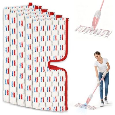 VINATO 4 Pezzi Ricambio Mocio Compatibili con Vileda 1-2 Spraymax, Panni in Microfibra Lavabili per Tutti i Pavimenti Duri VINATO 4 Pezzi Ricambio Mocio Compatibili con Vileda 1-2 Spraymax, Panni in Microfibra Lavabili per Tutti i Pavimenti Duri