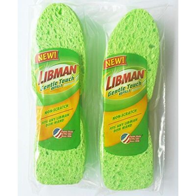 LIBMAN COMMERCIAL Libman Gentle-Touch Spugna per la pulizia, antigraffio, 2-2 confezioni (4 spugne totali), prodotte negli Stati Uniti LIBMAN COMMERCIAL Libman Gentle-Touch Spugna per la pulizia, antigraffio, 2-2 confezioni (4 spugne totali), prodotte negli Stati Uniti