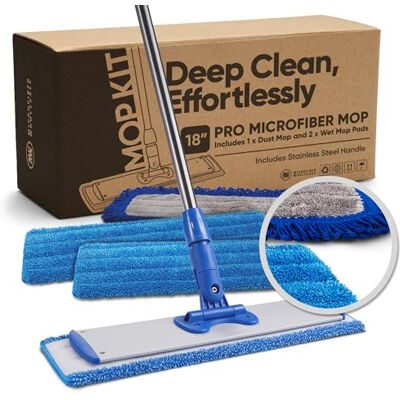 Microfiber Wholesale Mocio professionale in microfibra da 45,7 cm, per pavimenti in legno duro, asciutto e bagnato per pavimenti in legno, laminato, piastrelle, vinile, panni lavabili, pulizia a umido e polvere Microfiber Wholesale Mocio professionale in microfibra da 45,7 cm, per pavimenti in legno duro, asciutto e bagnato per pavimenti in legno, laminato, piastrelle, vinile, panni lavabili, pulizia a umido e polvere