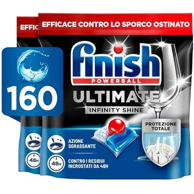 Finish Ultimate Infinity Shine Pastiglie per lavastoviglie - Pulitore lavastoviglie Finish Ultimate Infinity Shine Pastiglie per lavastoviglie - Pulitore lavastoviglie