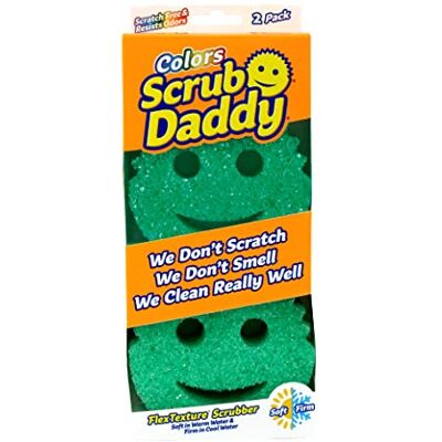 Scrub Daddy Colors Spugna, Spugna per Lavare, Piatti, Cucina e Bagno Come Quella Usata dalla Signora Hinch, non Graffia, con Design Morbido e Compatto FlexTexture, Lavabile in Lavastoviglie, 2 Spugne Scrub Daddy Colors Spugna, Spugna per Lavare, Piatti, Cucina e Bagno Come Quella Usata dalla Signora Hinch, non Graffia, con Design Morbido e Compatto FlexTexture, Lavabile in Lavastoviglie, 2 Spugne