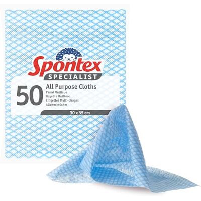 Spontex - Panni multiuso blu 50 pezzi Spontex - Panni multiuso blu 50 pezzi