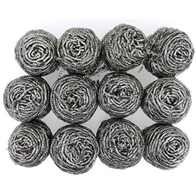Pamex Paglietta in acciaio 40 g. 12 pezzi Pamex Paglietta in acciaio 40 g. 12 pezzi