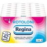 Regina Rotoloni  42 Maxi Rotoli di Carta Igienica, 500 Fogli a 2 Veli, Lunghezza ottima, Confezione 50% in Plastica Riciclata, Carta 100% Certificata FSC