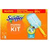 Swiffer Duster Piumini Catturapolvere, 1 Manico Ergonomico e 7 Piumini Duster, Cattura e Intrappola Polvere e Sporco, Raggiunge I Punti più Difficili della Casa, Piumini con 33% di Fibre Riciclate