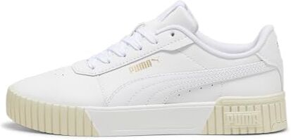 Puma Women Carina 2.0 Scarpe da ginnastica,  White Sugared Almond  Gold, 40.5 EU