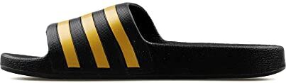 Adidas Adilette Aqua Slides, Unisex-Adulto, Core Black Gold Met Core Black, 40.5 EU