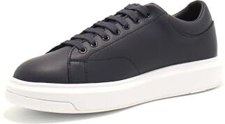 Armani Venice Con Logo Ricamato Sulla Suola Della Piattaforma, Scarpe da ginnastica Uomo, Blu Navy, 45 EU