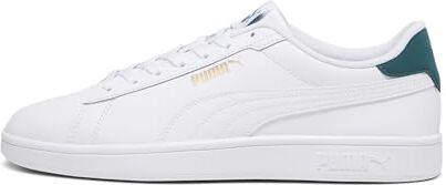 Puma Unisex Smash 3.0 L Scarpe da ginnastica,  White Malachite  Gold, 38 EU