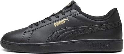 Puma Unisex Smash 3.0 L Scarpe da ginnastica,  Black  Gold  Black, 38.5 EU