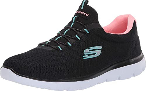 Skechers Summits, Scarpe da Ginnastica Donna, Nero Black Pink, 36 EU