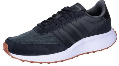 Adidas Run 70s Lifestyle Running Shoes, Sneaker Uomo, Carbon Core Black Ftwr White, 45 1/3 EU