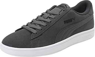 Puma Unisex Smash V2 Scarpe da ginnastica, Castlerock  Schwarz  Weiß, 40 EU