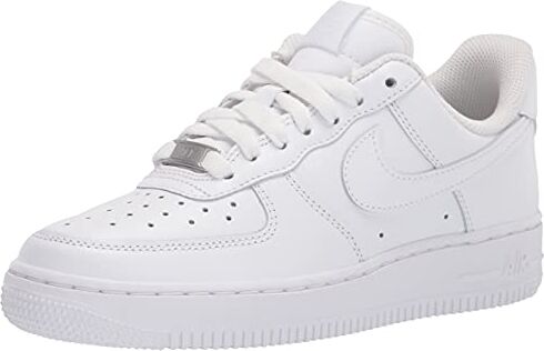 Nike Wmns Air Force 1 '07, Scarpe da Basket Donna, White Metalic Logo, 41 EU