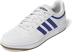 Adidas Hoops 3.0 Low Classic Vintage Shoes, Uomo, Ftwr White Team Royal Blue Gum 3, 45 1/3 EU