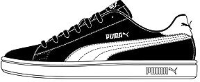 Puma Unisex Smash V2 Scarpe da ginnastica,  Schwarz  Weiß  Silber, 42 EU