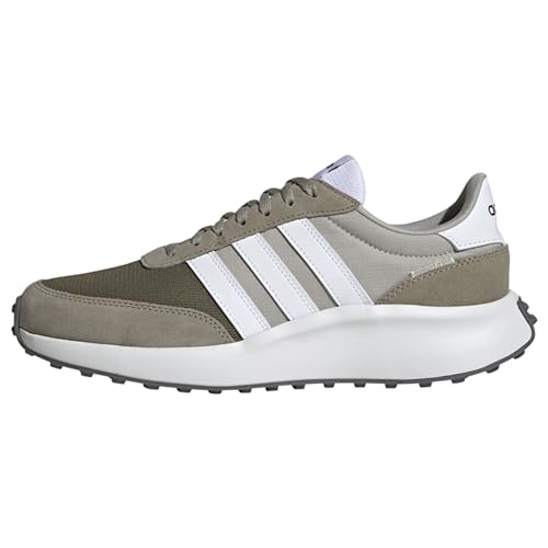 Adidas Run 70s Lifestyle Running Shoes, Sneaker Uomo, Olive Strata Ftwr White Silver Pebble, 40 EU