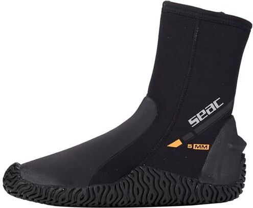 SEAC Basic HD, Calzari da Subacquea in Neoprene da 5 mm con Cerniera Laterale e Suola Semi Rigida