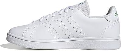 Adidas Advantage Base Court Lifestyle Shoes, Sneaker Uomo, Bianco Ftwr White Ftwr White Green, 38 EU