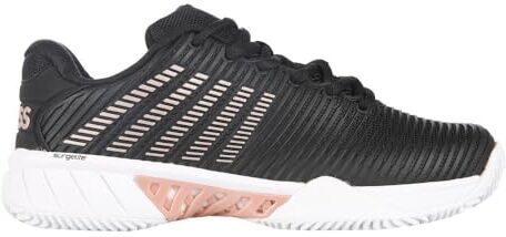 K-Swiss Hypercourt Express 2, Scarpe Sportive Donna, Nero, Bianco, Oro Rosa, 41 EU