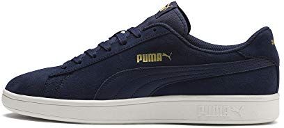 Puma Unisex Smash V2 Scarpe da ginnastica, Peacoat  Team Gold Whisper White, 36 EU