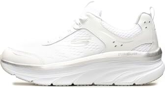 Skechers D'lux Walker Infinite Motion, Scarpe Da Ginnastica Donna, Bianca White Silver, 38 EU