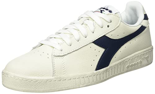 Diadora Game L Low Waxed, Sneaker Unisex Adulto, White Blue Caspian Sea, 36 EU