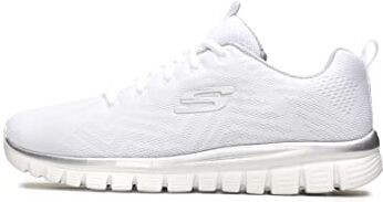 Skechers Zapatillas Deportivas Mujer Graceful Get Connected Blanco, Scarpe da Ginnastica Basse Uomo, Bianco, 39.5 EU