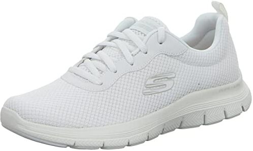 Skechers Flex Appeal 4.0 Brilliant View, Scarpe da ginnastica Donna, White Mesh Trim, 38.5 EU