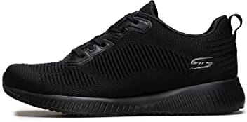 Skechers Bobs Squad Tough Talk, Scarpe da Ginnastica Donna, Black Engineered Knit Trim Blk, 38 EU