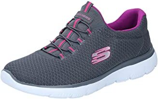 Skechers Summits, Sneaker Donna, Grey Charcoal Black Purple, 40 EU