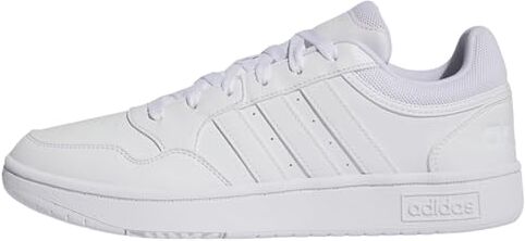 Adidas Hoops 3.0 Low Classic Vintage Shoes, Uomo, Ftwr White Ftwr White Core Black, 39 1/3 EU