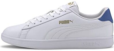 Puma Smash V2 L, Scarpe da Ginnastica Unisex Adulto, Bianco White Palace Blue Team Gold, 36 EU