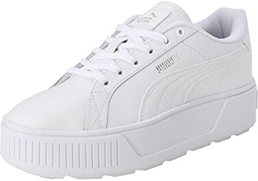 Puma Women Karmen L Scarpe da ginnastica,  White  White  Silver, 40.5 EU