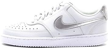 Nike Court Vision Low Next Nature, Sneaker Donna, Grigio (Pure Platinum/Metallic Silver-White), 40 EU