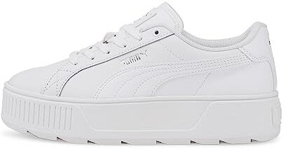 Puma Women Karmen L Scarpe da ginnastica,  White  White  Silver, 42.5 EU