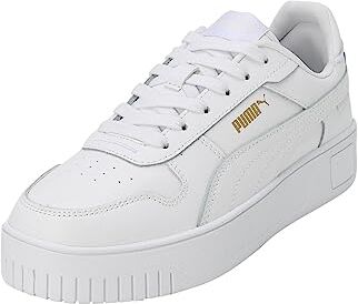 Puma Women Carina Street Scarpe da ginnastica,  White  White  Gold, 40 EU