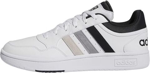 Adidas Hoops 3.0 Low Classic Vintage Shoes, Uomo, Ftwr White Core Black Grey, 39 1/3 EU