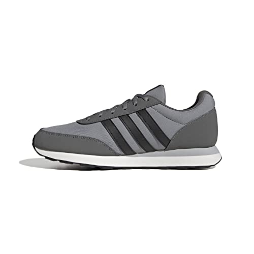 Adidas Run 60s 3.0 Shoes, Scarpe-Basse (Non da Calcio) Uomo, Grey Three/Core Black/Grey Four, 41 1/3 EU