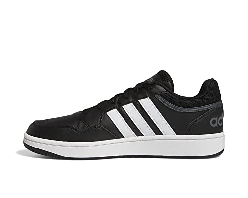 Adidas Hoops 3.0 Low Classic Vintage Shoes, Uomo, Core Black Ftwr White Grey Six, 44 2/3 EU