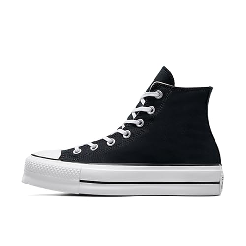 Converse Chuck Taylor Ctas Lift Hi, Scarpe da ginnastica Donna, Black White White, 39.5 EU