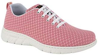 DIAN Unisex  Work Trainers, Ultra Light & Antibacterial Non-Slip Safety Trainers, Ideal for Hospitals, Healthcare, Kitchens & Cleaning Personnel, Pink