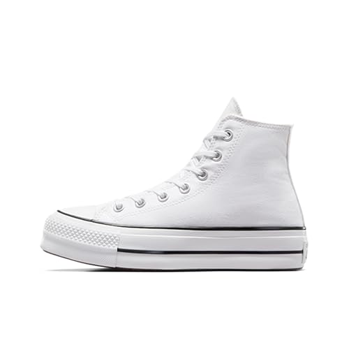 Converse Chuck Taylor Ctas Lift Hi, Scarpe da ginnastica Donna, White Black White, 41.5 EU