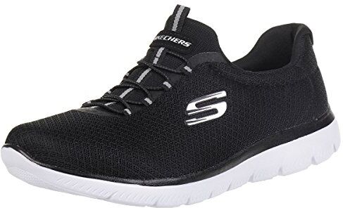 Skechers Summits, Scarpe da Ginnastica Donna, Black White, 42 EU