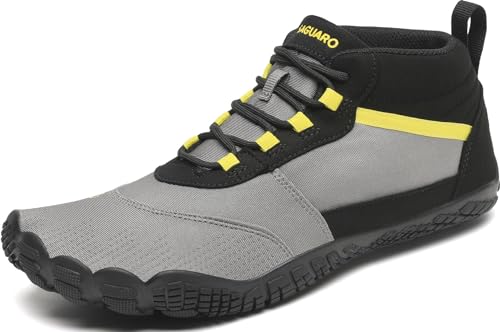 SAGUARO Scarpe Barefoot Uomo Donna Scarpe Minimaliste Antiscivolo Leggere Scarpette a Piedi Nudi Traspiranti Comode Scarpe Dita per Trekking Trail Running Palestra, Grigio 38EU