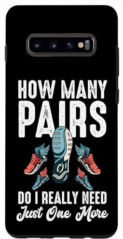 Funny Marathon Running Apparel & Gifts Co Custodia per Galaxy S10+ Just One More Scarpe da corsa retrò divertenti per maratona